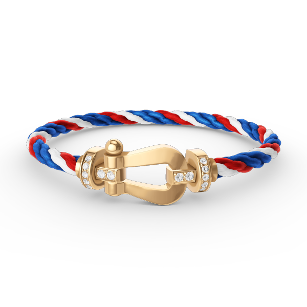 [Garvey ]FORCE LARGE HORSESHOE HALF DIAMOND BRACELET GOLD