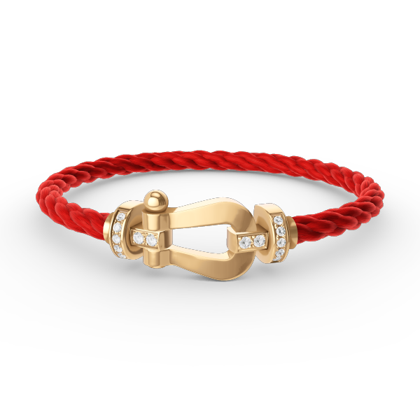 [Garvey ]FORCE LARGE HORSESHOE HALF DIAMOND BRACELET GOLD