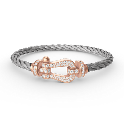 [Garvey ]FORCE LARGE HORSESHOE FULL DIAMOND BRACELET ROSE GOLD