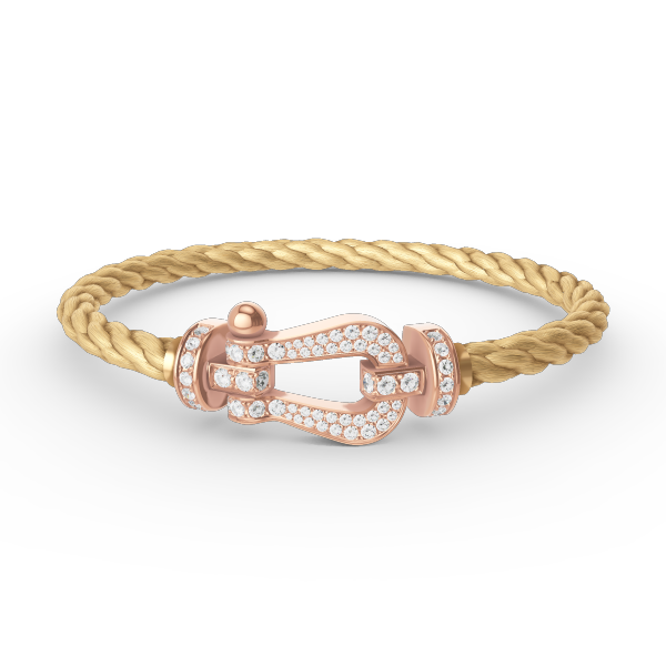 [Garvey ]FORCE LARGE HORSESHOE FULL DIAMOND BRACELET ROSE GOLD