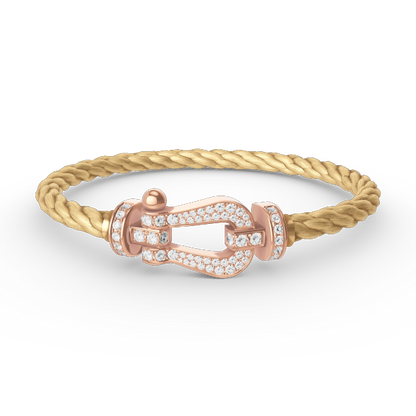 [Garvey ]FORCE LARGE HORSESHOE FULL DIAMOND BRACELET ROSE GOLD