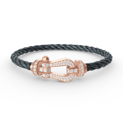 [Garvey ]FORCE LARGE HORSESHOE FULL DIAMOND BRACELET ROSE GOLD