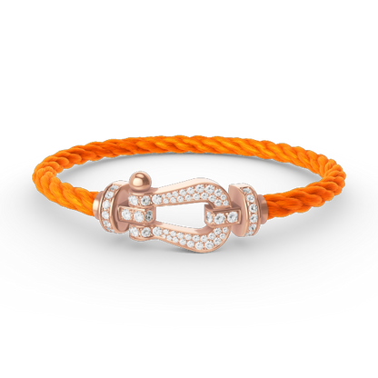 [Garvey]FORCE LARGE HORSESHOE FULL DIAMOND BRACELET - ROSE GOLD