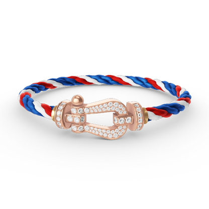 [Garvey]FORCE LARGE HORSESHOE FULL DIAMOND BRACELET - ROSE GOLD