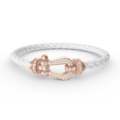 [Garvey ]FORCE LARGE HORSESHOE FULL DIAMOND BRACELET ROSE GOLD