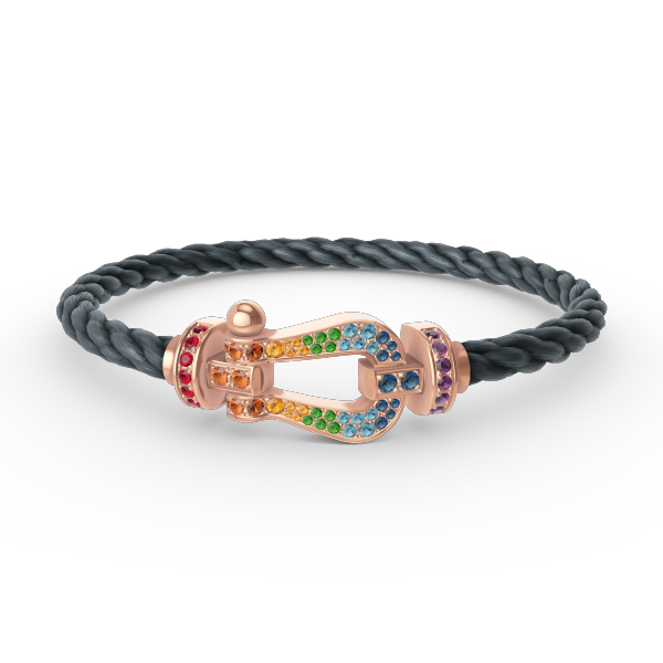 [Garvey ]FORCE LARGE HORSESHOE  COLORED DIAMOND BRACELET ROSE GOLD