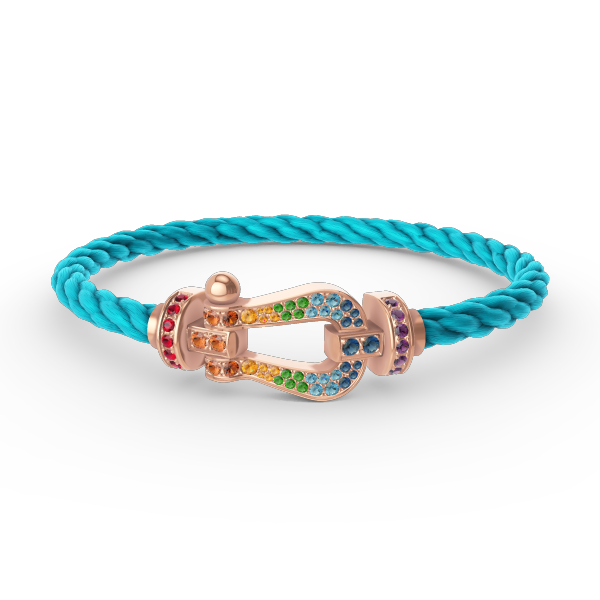 [Garvey ]FORCE LARGE HORSESHOE  COLORED DIAMOND BRACELET ROSE GOLD