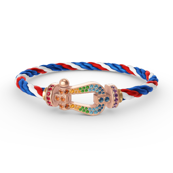 [Garvey ]FORCE LARGE HORSESHOE  COLORED DIAMOND BRACELET ROSE GOLD