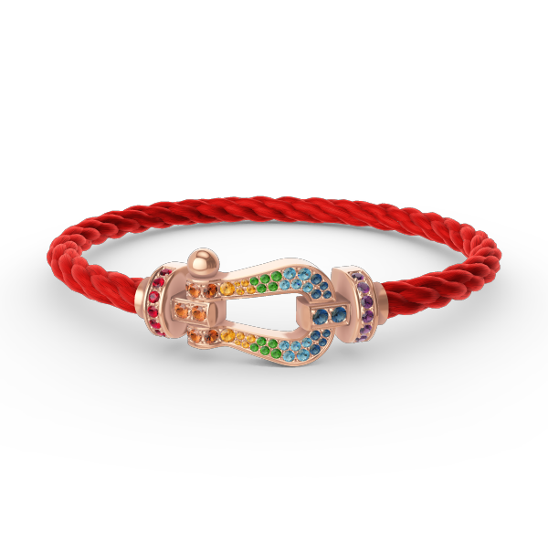[Garvey ]FORCE LARGE HORSESHOE  COLORED DIAMOND BRACELET ROSE GOLD