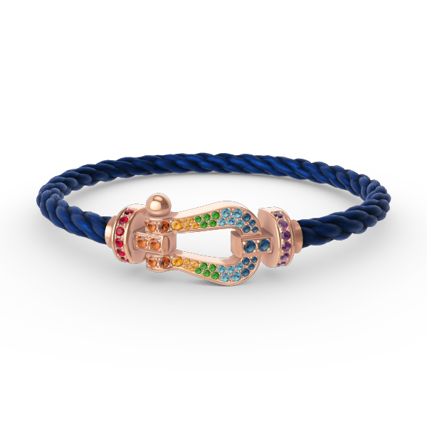 [Garvey ]FORCE LARGE HORSESHOE  COLORED DIAMOND BRACELET ROSE GOLD