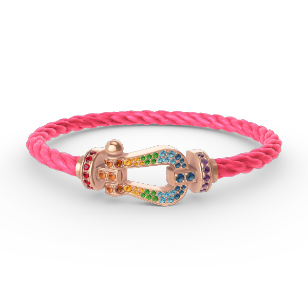[Garvey ]FORCE LARGE HORSESHOE  COLORED DIAMOND BRACELET ROSE GOLD