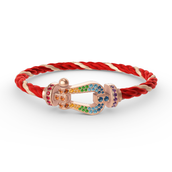 [Garvey ]FORCE LARGE HORSESHOE  COLORED DIAMOND BRACELET ROSE GOLD