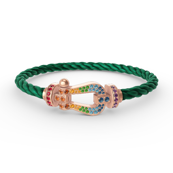 [Garvey ]FORCE LARGE HORSESHOE  COLORED DIAMOND BRACELET ROSE GOLD