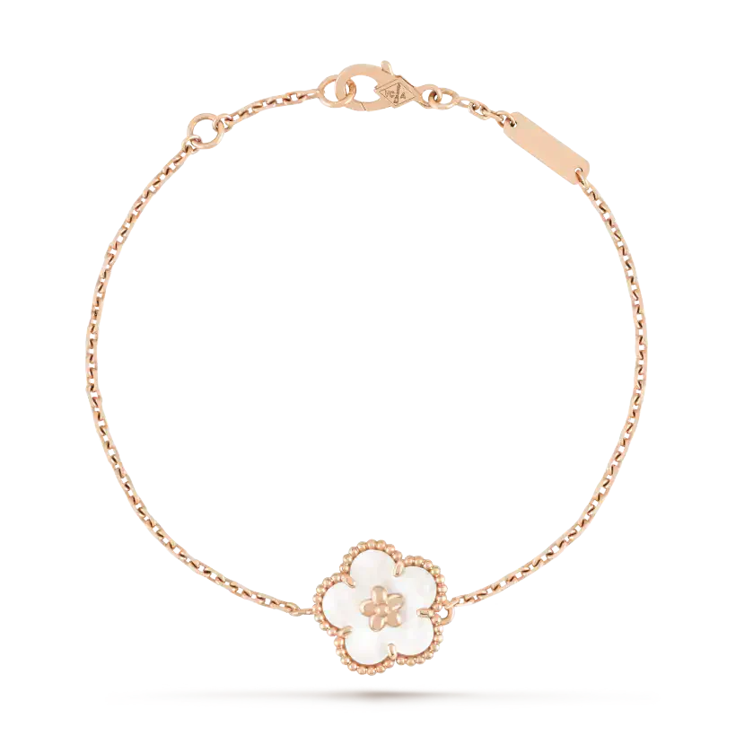 [Garvey ]LUCKY WHITE MOP PLUM BLOSSOM  BRACELET