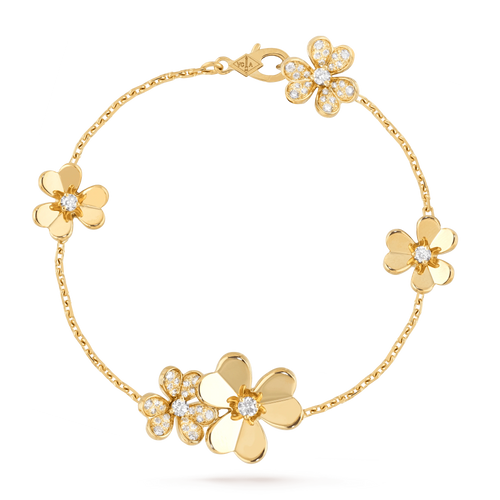 [Garvey ]FRIVOLE GOLD 5 FLOWERS BRACELET