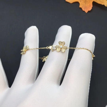 [Garvey ]FRIVOLE GOLD 5 FLOWERS BRACELET