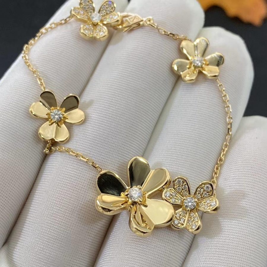 [Garvey ]FRIVOLE GOLD 5 FLOWERS BRACELET