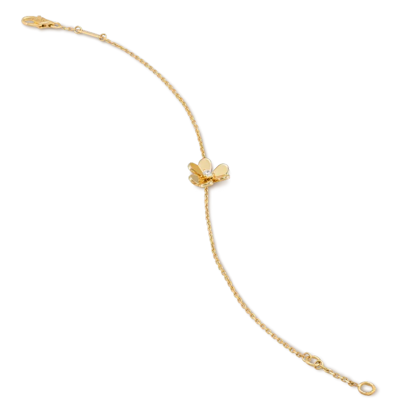 [Garvey ]FRIVOLE GOLD FLOWER PINK MALACHITE BRACELET