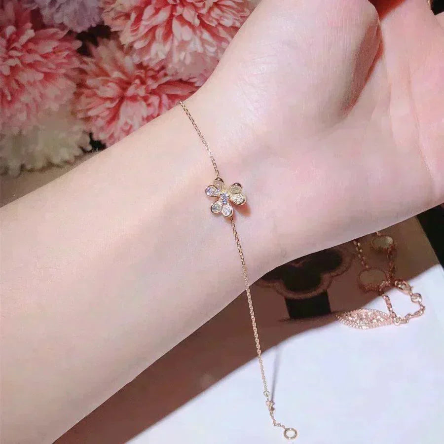[Garvey ]FRIVOLE GOLD FLOWER DIAMOND BRACELET