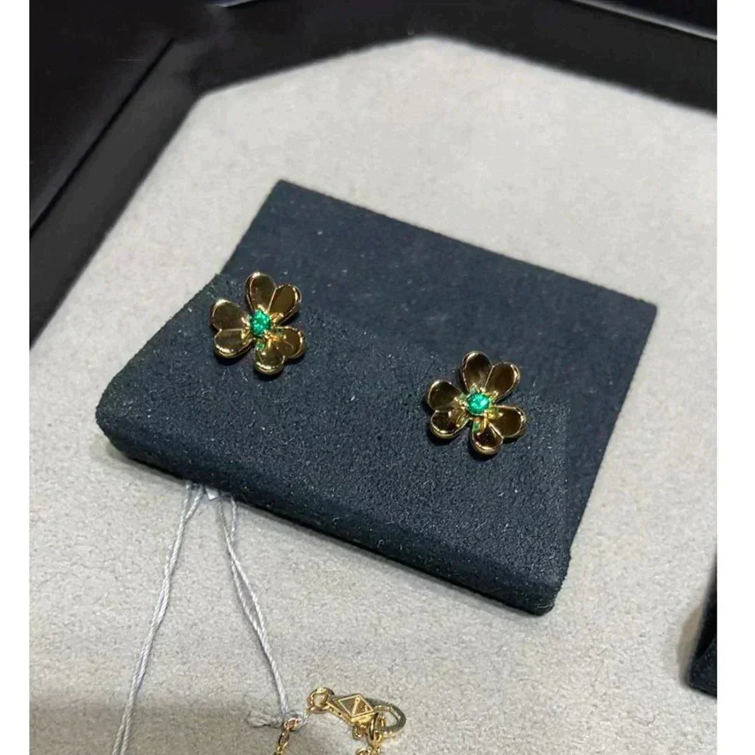 [Garvey ]FRIVOLE  FLOWER MALACHITE EARRINGS