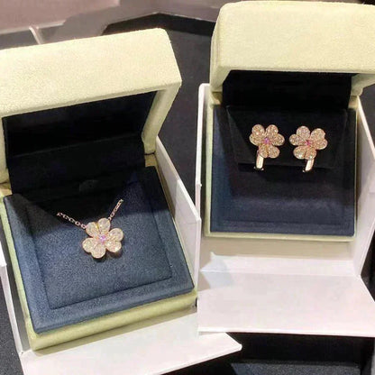 [Garvey ]FRIVOLE ROSE GOLD FLOWER DIAMOND NECKLACE
