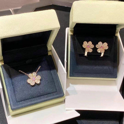 [Garvey ]FRIVOLE ROSE GOLD FLOWER DIAMOND NECKLACE