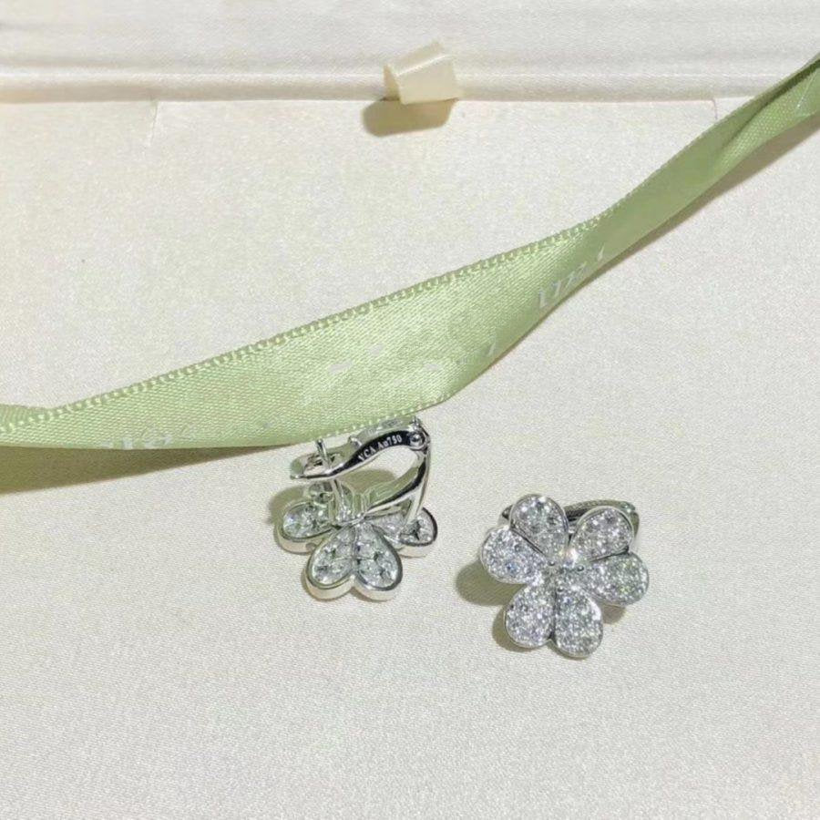 [Garvey ]FRIVOLE SILVER FLOWER DIAMOND EARRINGS