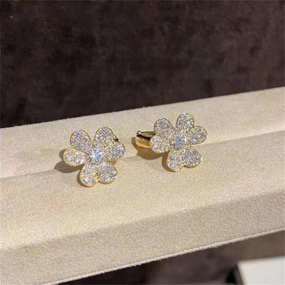 [Garvey ]FRIVOLE GOLD FLOWER DIAMOND EARRINGS