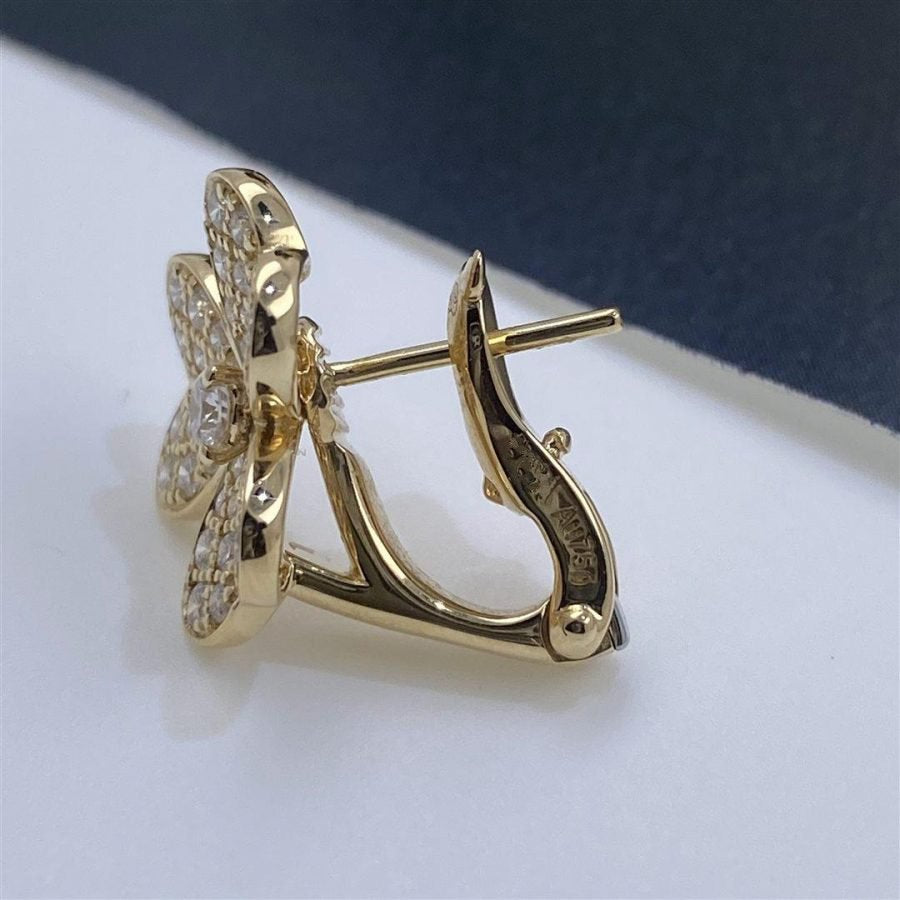 [Garvey ]FRIVOLE GOLD FLOWER DIAMOND EARRINGS