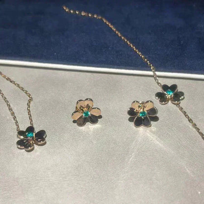 [Garvey ]FRIVOLE  FLOWER MALACHITE EARRINGS