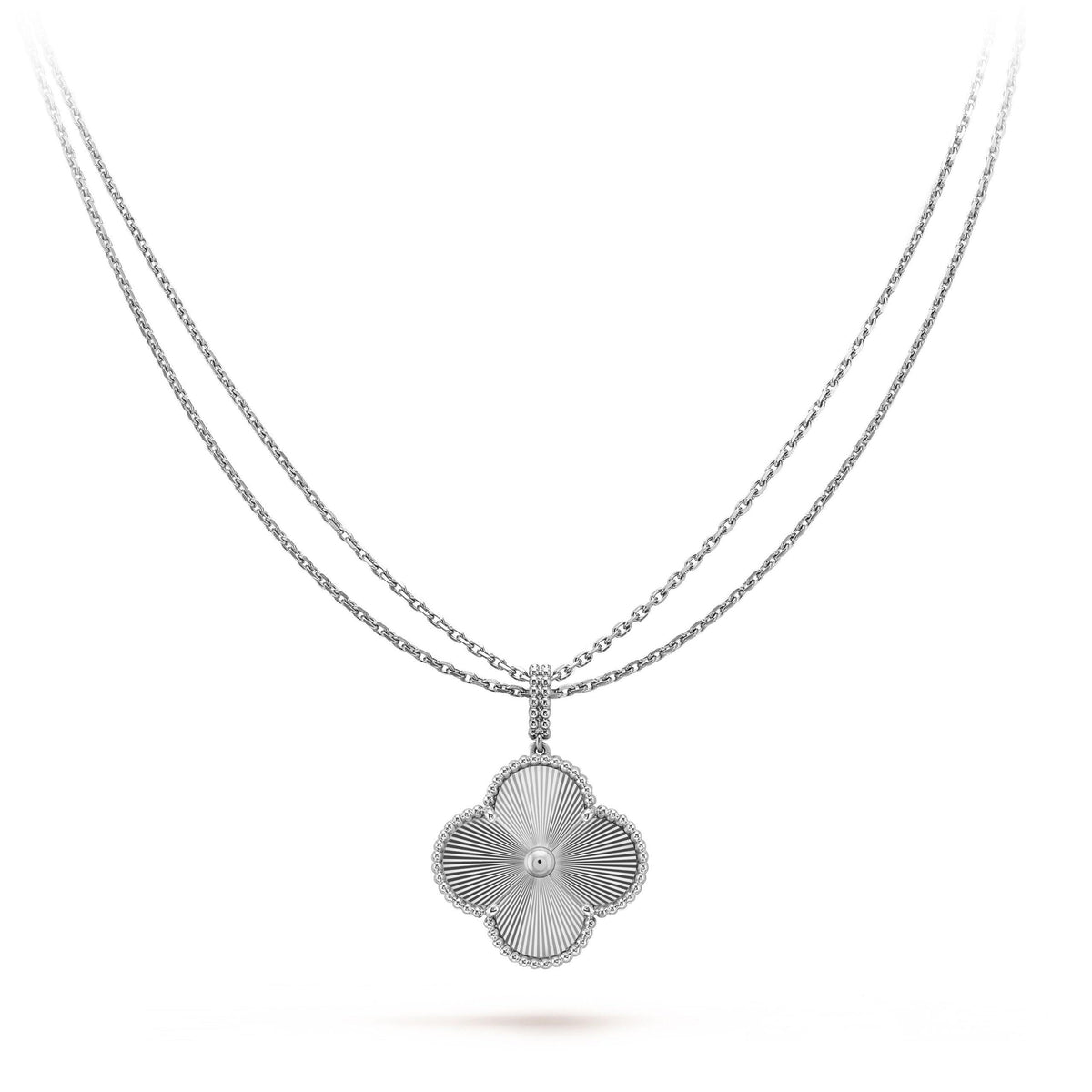 [Garvey ]CLOVER 25MM SILVER BIG CLOVER NECKLACE