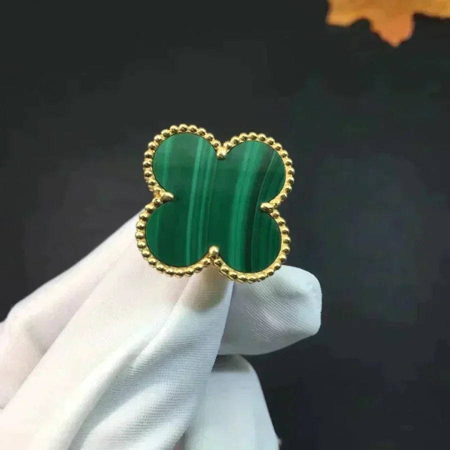 [Garvey ]CLOVER MALACHITE RING