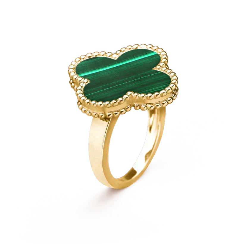 [Garvey ]CLOVER MALACHITE RING