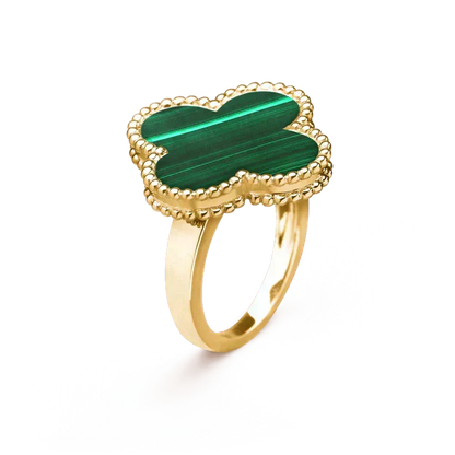 [Garvey ]CLOVER MALACHITE RING