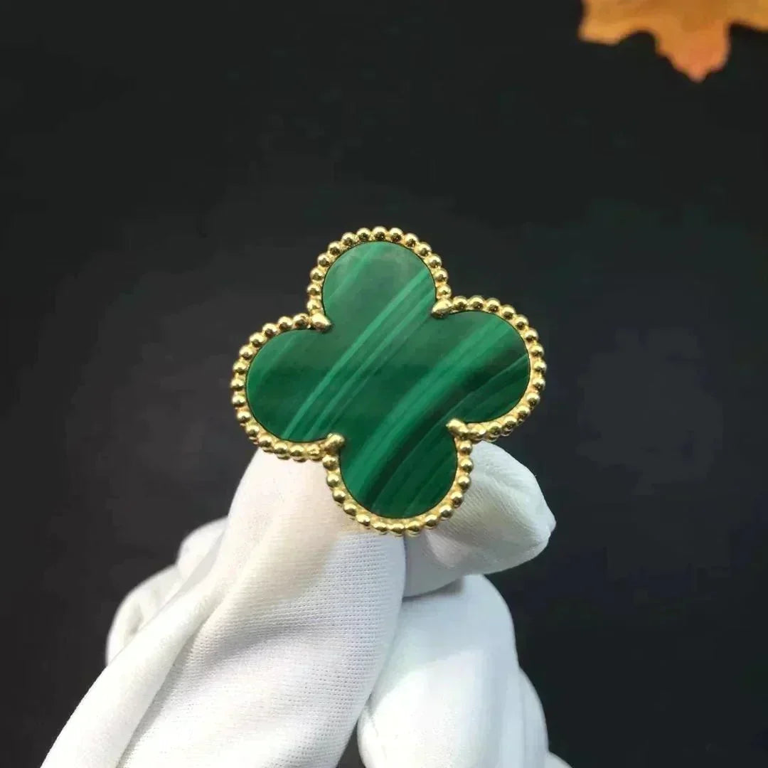 [Garvey ]CLOVER MALACHITE RING