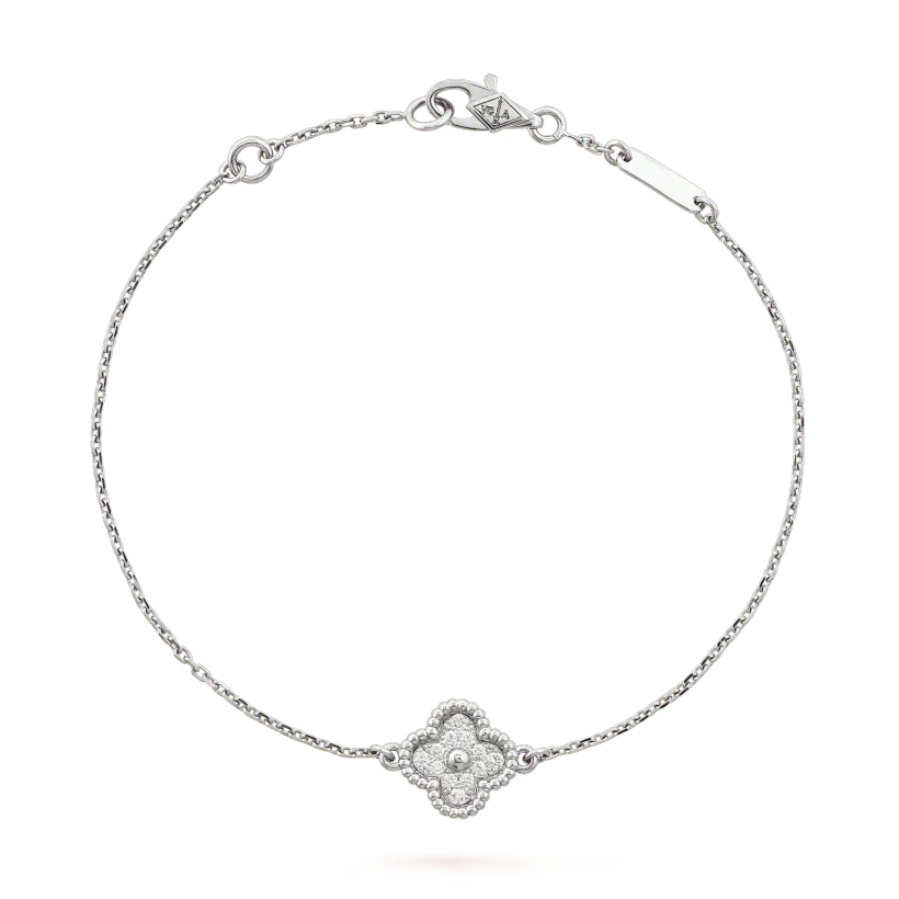 [Garvey ]CLOVER  SINGLE FLOWER BRACELET SILVER