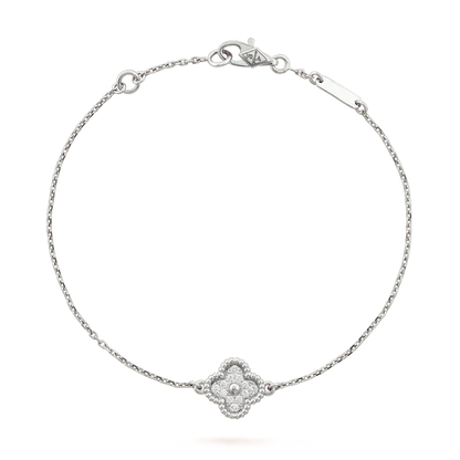 [Garvey ]CLOVER  SINGLE FLOWER BRACELET SILVER