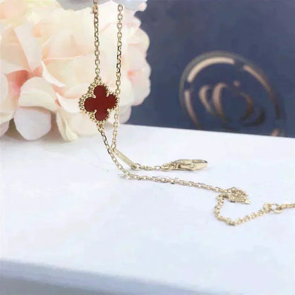 [Garvey ]CLOVER  CARNELIAN SINGLE FLOWER BRACELET