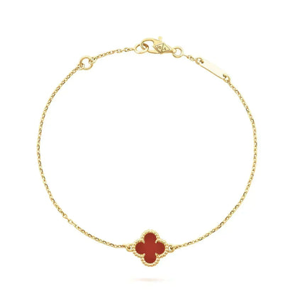 [Garvey ]CLOVER  CARNELIAN SINGLE FLOWER BRACELET