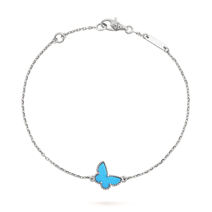 [Garvey ]BUTTERFLY TURQUOISE BUTTERFLY BRACELET SILVER