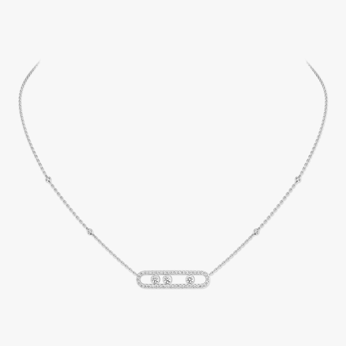[Garvey]MOVE PAVÉ FULL DIAMOND NECKLACE