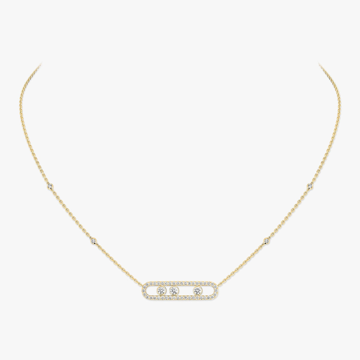 [Garvey]MOVE PAVÉ FULL DIAMOND NECKLACE