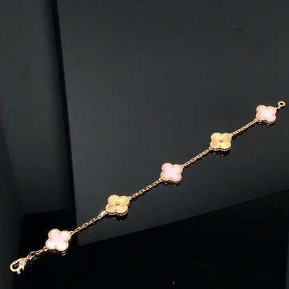[Garvey ] CLOVER 5 MOTIFS  PINK MOP BRACELET COLLECTION