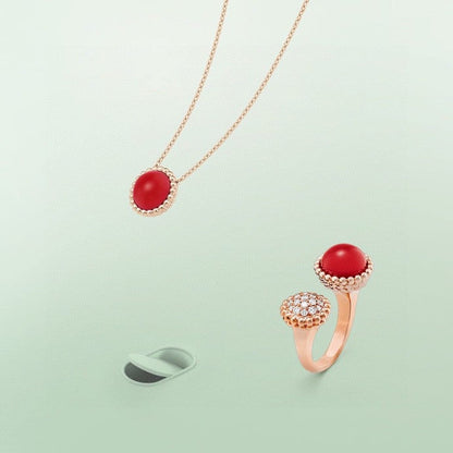 [Garvey ]PERLEE COULEURS DIAMOND ROSE GOLD BETWEEN THE FINGER RING