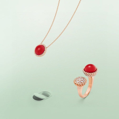 [Garvey ]PERLEE COULEURS DIAMOND ROSE GOLD BETWEEN THE FINGER RING