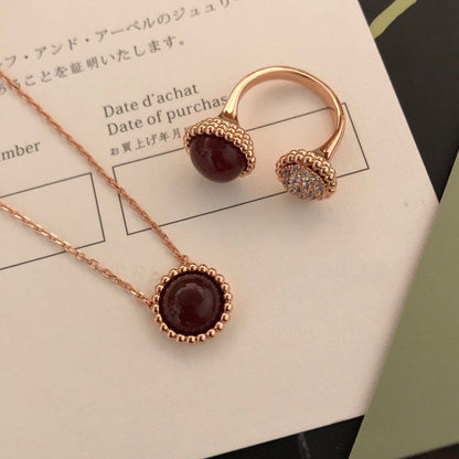 [Garvey ]PERLEE COULEURS DIAMOND ROSE GOLD BETWEEN THE FINGER RING