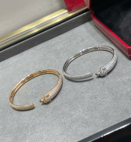 [Garvey ]PANTHERE FULL DIAMOND OPEN BRACELET