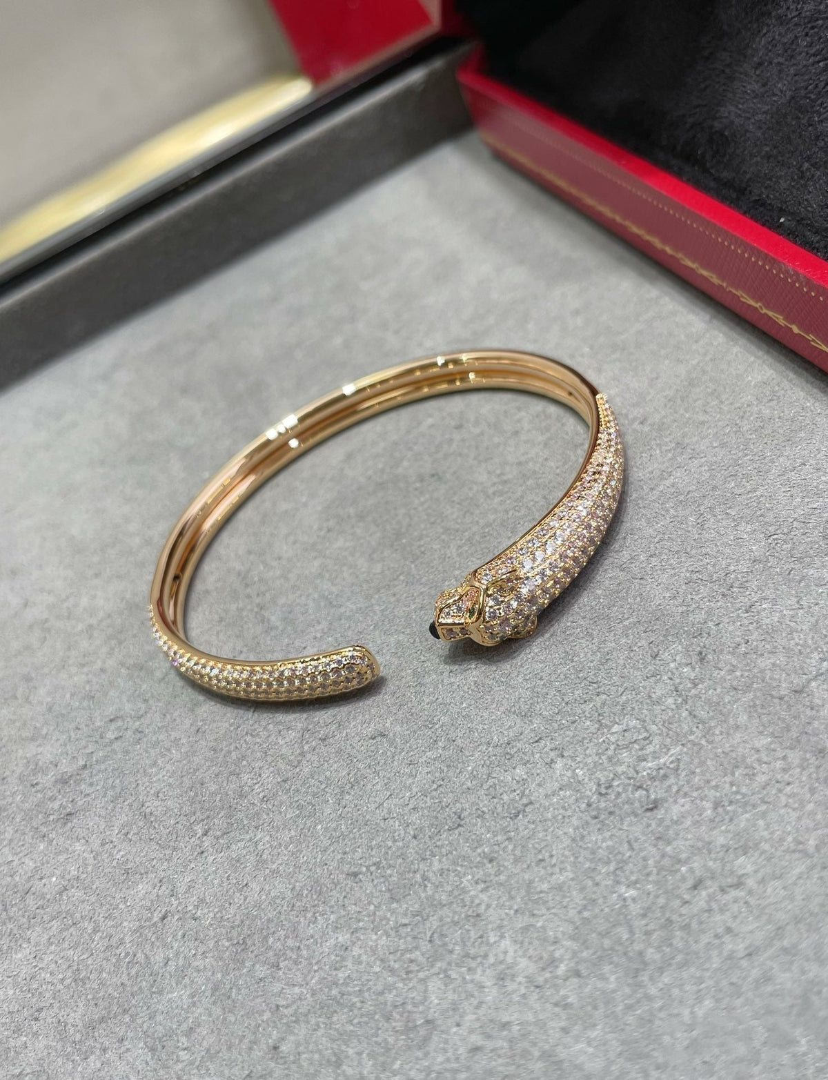 [Garvey ]PANTHERE FULL DIAMOND OPEN BRACELET