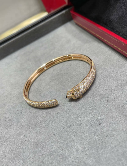 [Garvey ]PANTHERE FULL DIAMOND OPEN BRACELET