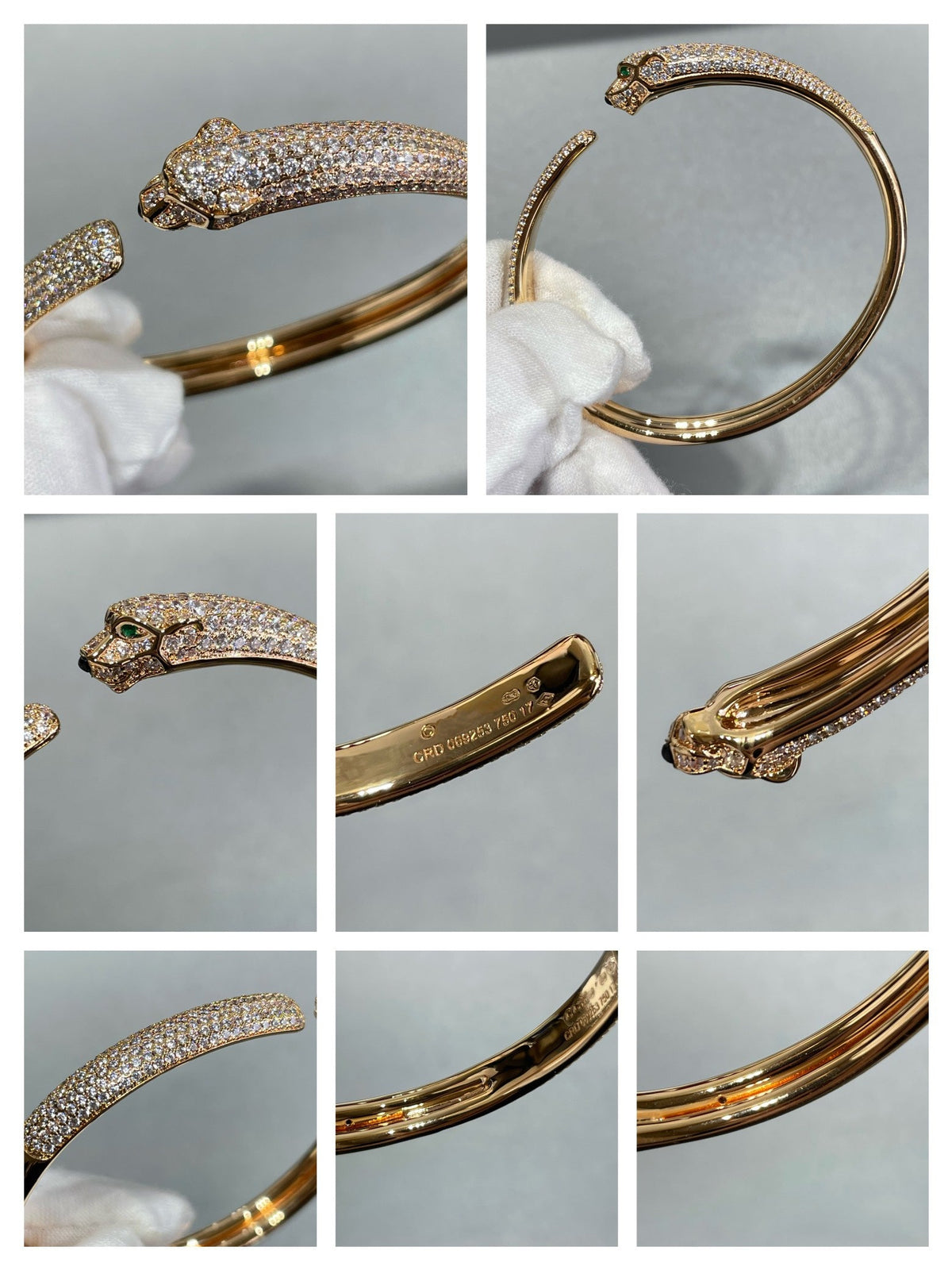 [Garvey ]PANTHERE FULL DIAMOND OPEN BRACELET